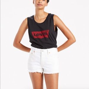 Levi’s 501 mid-rise shorts wedgie fit